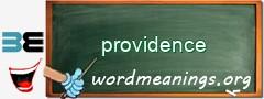WordMeaning blackboard for providence